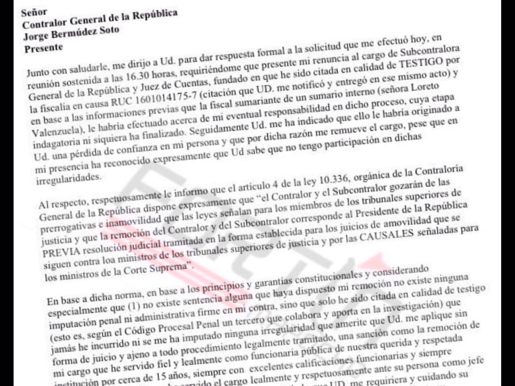 Citada a declarar en la PDI Subcontralora General de la 